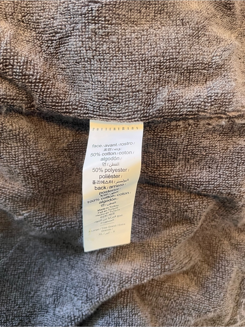 Pottery Barn Charcoal Waffle Robe with Plush Shawl Collar - Picture 7 of 7